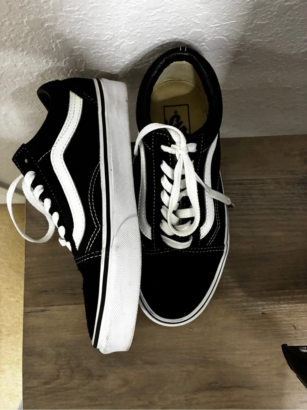 Classic Vans Black & White Skate Sneakers - unisex
